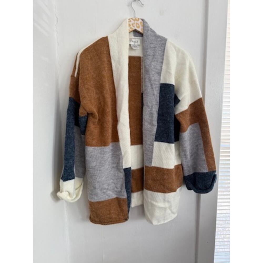 FABLE Open Patch Cardigan Color Block | Size Large